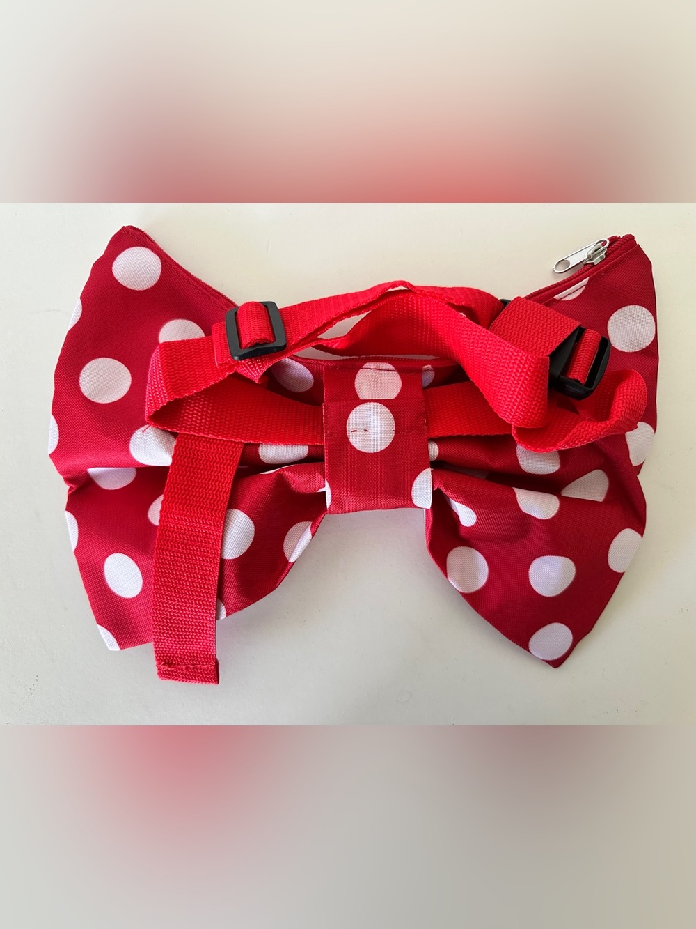 Disney Minnie Mouse Red & White Polka Dot Bow Pouch, Fannypack, Waist Belt - Picture 5 of 7